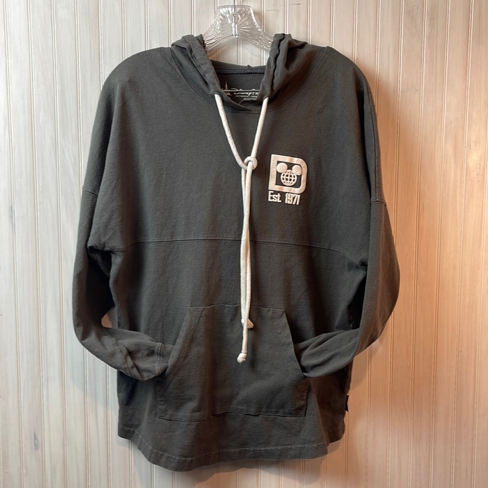 DISNEY WORLD HOODED SPIRIT JERSEY GRAY SMALL